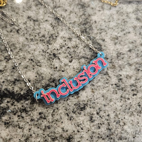 DEI Necklace Trio - Diversity - Equity - Inclusion - Choose one or Full set – Jewelry – Handmade by ShesSoCrafty Goods