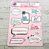 Boundaries Babe Sticker Sheet: Waterproof Vinyl Decals for Journaling – Say It Louder – Handmade by ShesSoCrafty Goods