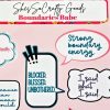 Boundaries Babe Sticker Sheet: Waterproof Vinyl Decals for Journaling – Say It Louder – Handmade by ShesSoCrafty Goods