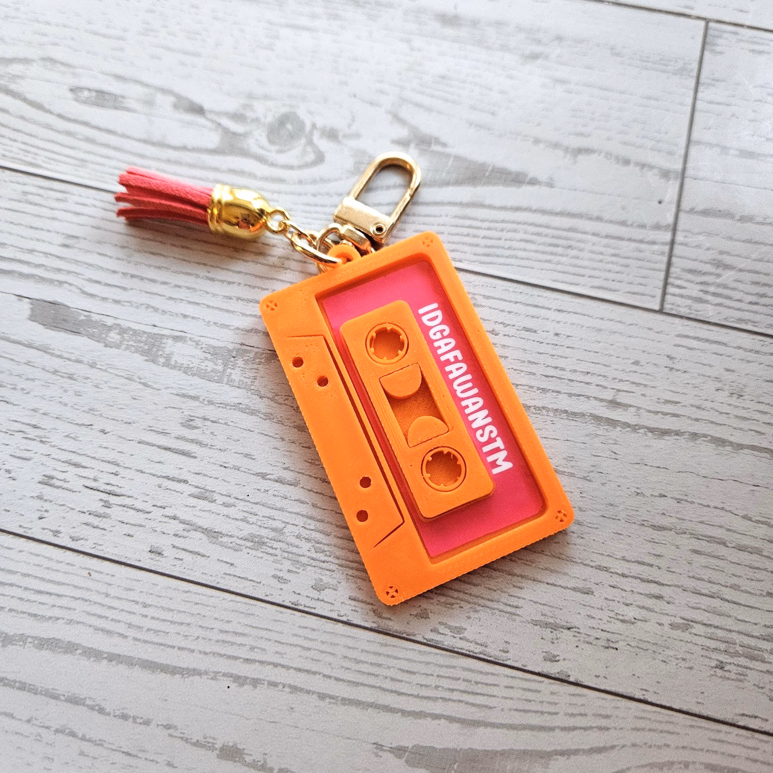 il_fullxfull.7680692364_k7li Retro 80s Cassette Bag Charm, NFC Mixtape Keychain, Nostalgic Music Accessory – Keychains – Handmade by ShesSoCrafty Goods