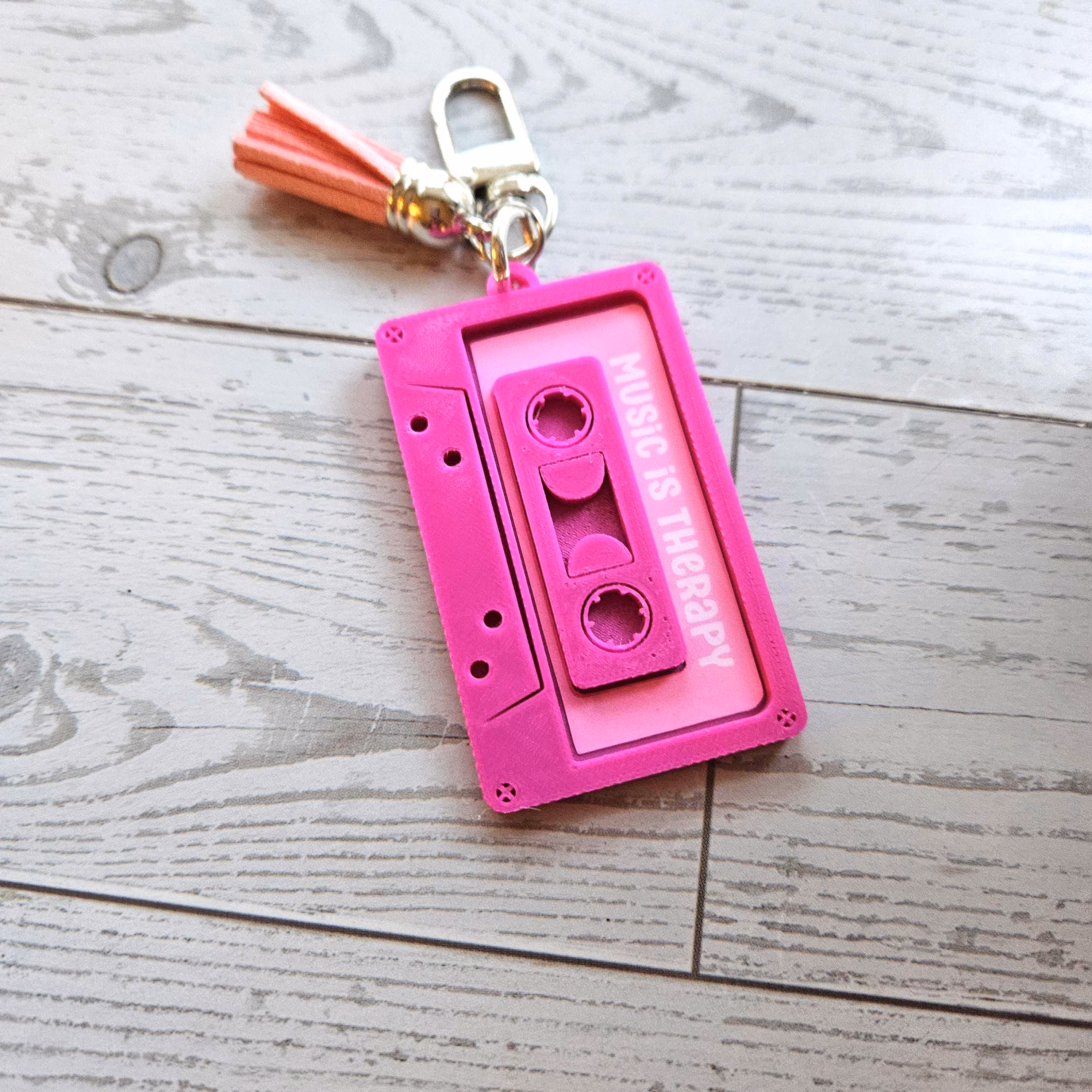 il_fullxfull.7680696754_3r3b Retro 80s Cassette Bag Charm, NFC Mixtape Keychain, Nostalgic Music Accessory – Keychains – Handmade by ShesSoCrafty Goods