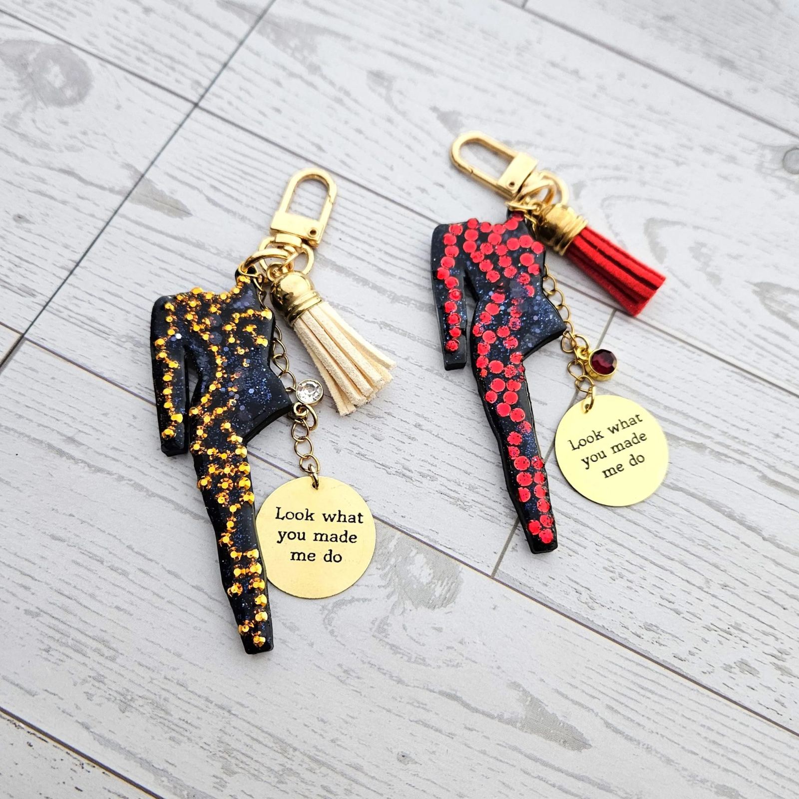 Eras Rhinestone Snake Bodysuit Charm, Custom Engraved Gold Tag Tassel, Concert Bag Charm Eras Rhinestone Snake Bodysuit Charm, Custom Engraved Gold Tag Tassel, Concert Bag Charm โ Keychains โ Handmade by ShesSoCrafty Goods
