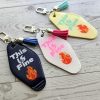 This Is Fine Motel Keychain Bag Charm, Funny Meme Sarcastic Resin Charm – Keychains – Handmade by ShesSoCrafty Goods