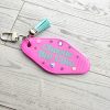 Chaotic Retro Motel Keychain | Rhinestone Accents, Y2K Bag Charm – Keychains – Handmade by ShesSoCrafty Goods