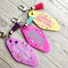 Chaotic Retro Motel Keychain | Rhinestone Accents, Y2K Bag Charm – Keychains – Handmade by ShesSoCrafty Goods