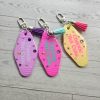 Chaotic Retro Motel Keychain | Rhinestone Accents, Y2K Bag Charm – Keychains – Handmade by ShesSoCrafty Goods