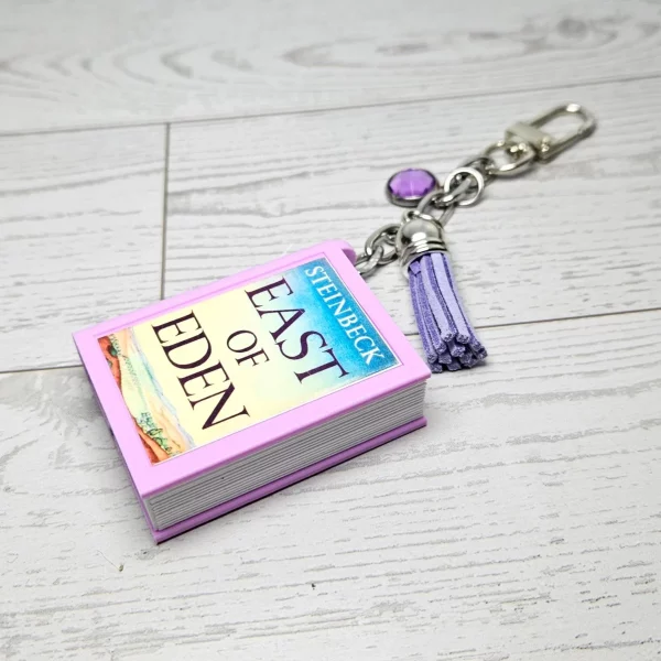 il_fullxfull.7881719542_1ulf Book Bag Charm — Custom Mini Bookish Keychain, Personalized Engraved Cover Charm – Bookish – Handmade by ShesSoCrafty Goods