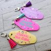 Chaotic Retro Motel Keychain | Rhinestone Accents, Y2K Bag Charm – Keychains – Handmade by ShesSoCrafty Goods