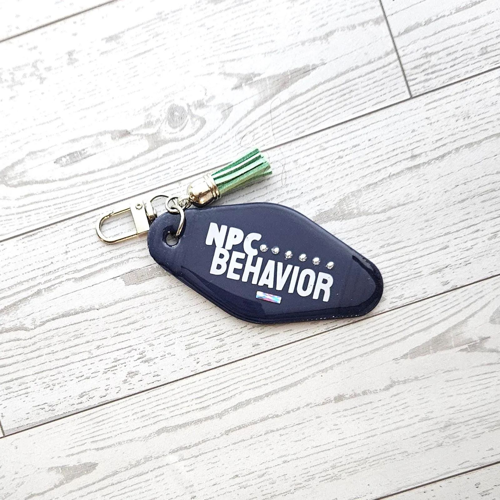 NPC Behavior Resin Motel Keychain, Funny Meme Bag Charm, Sarcastic Statement Accessory NPC Behavior Resin Motel Keychain, Funny Meme Bag Charm, Sarcastic Statement Accessory – Keychains – Handmade by ShesSoCrafty Goods