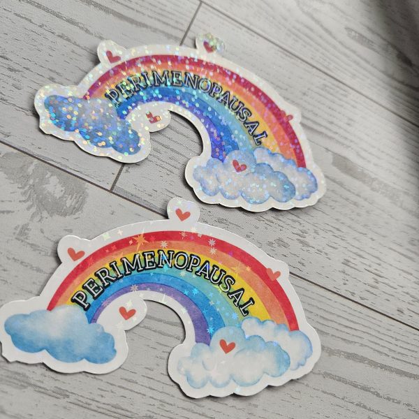 il_fullxfull.7909191600_rpxm Perimenopause Holographic Sticker, Hot Flash Humor Midlife Decal β Uncategorized β Handmade by ShesSoCrafty Goods