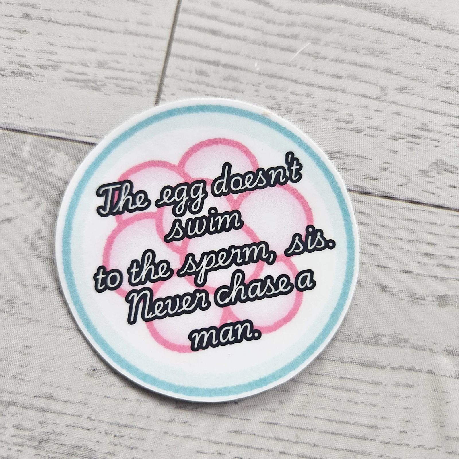 Feminist Egg Vinyl Sticker The Egg Doesn't Swim Quote Decal Feminist Egg Vinyl Sticker The Egg Doesn't Swim Quote Decal β Say It Louder β Handmade by ShesSoCrafty Goods