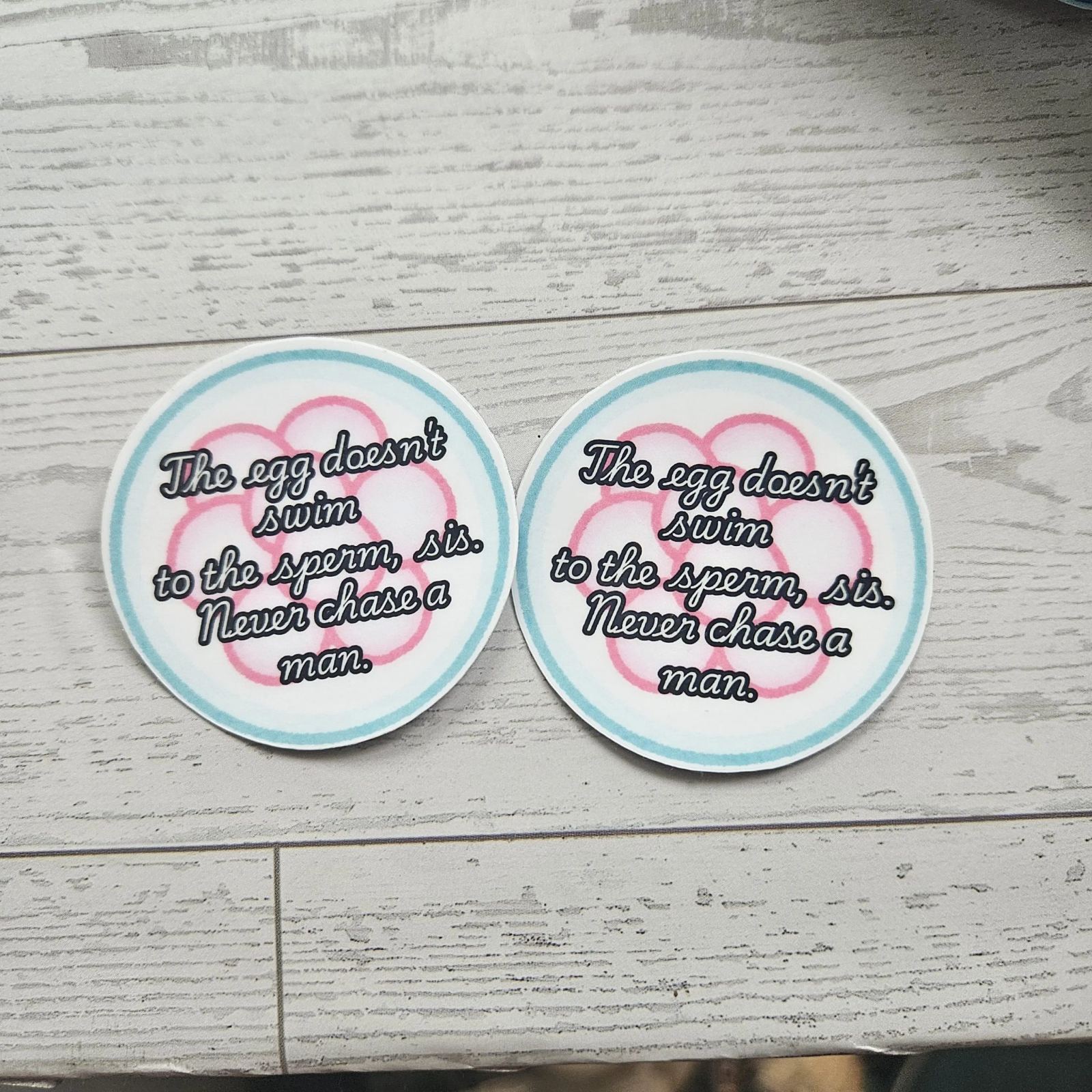 Feminist Egg Vinyl Sticker The Egg Doesn't Swim Quote Decal Feminist Egg Vinyl Sticker The Egg Doesn't Swim Quote Decal β Say It Louder β Handmade by ShesSoCrafty Goods