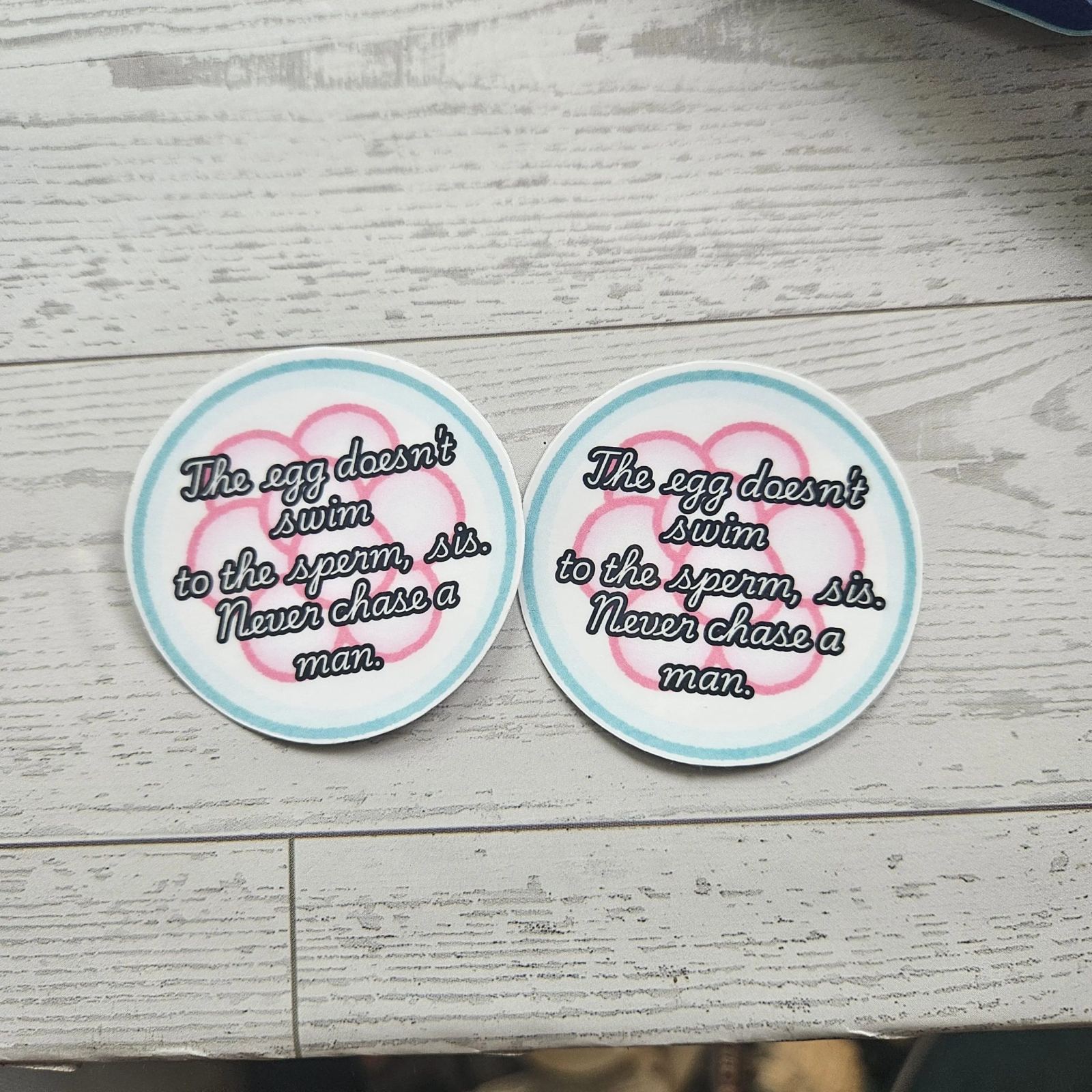 Feminist Egg Vinyl Sticker The Egg Doesn't Swim Quote Decal Feminist Egg Vinyl Sticker The Egg Doesn't Swim Quote Decal β Say It Louder β Handmade by ShesSoCrafty Goods