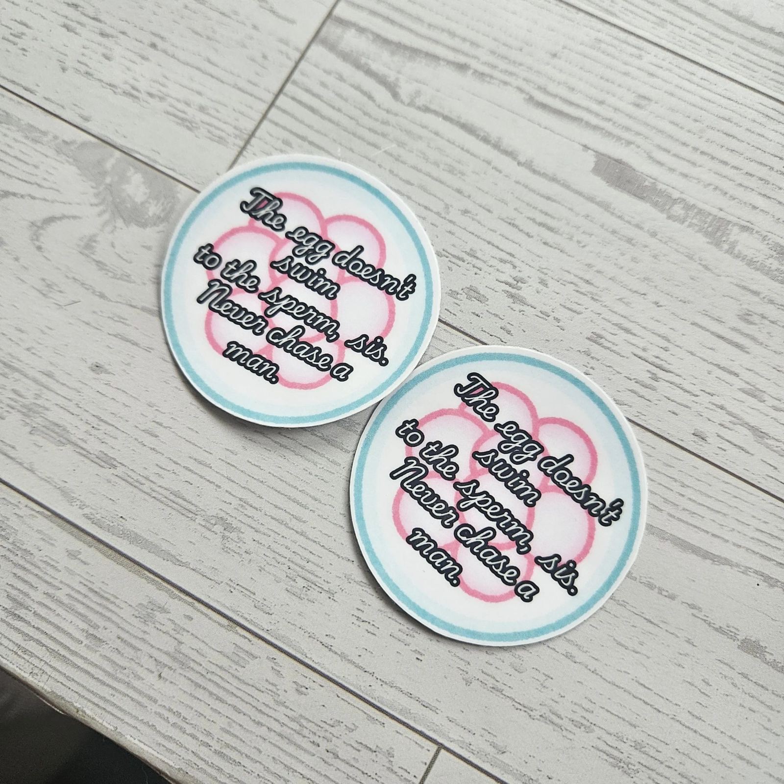 Feminist Egg Vinyl Sticker The Egg Doesn't Swim Quote Decal Feminist Egg Vinyl Sticker The Egg Doesn't Swim Quote Decal β Say It Louder β Handmade by ShesSoCrafty Goods
