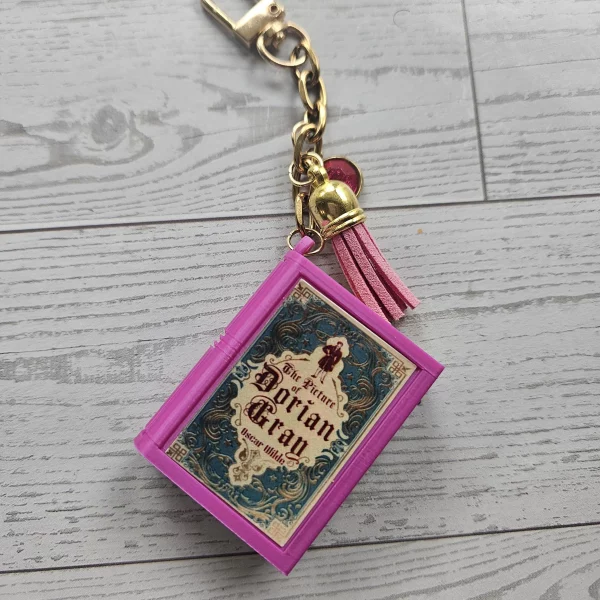 il_fullxfull.7932638675_6m8v Book Bag Charm — Custom Mini Bookish Keychain, Personalized Engraved Cover Charm – Bookish – Handmade by ShesSoCrafty Goods