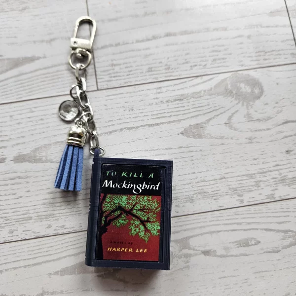 il_fullxfull.7932660065_ob6z Book Bag Charm — Custom Mini Bookish Keychain, Personalized Engraved Cover Charm – Bookish – Handmade by ShesSoCrafty Goods