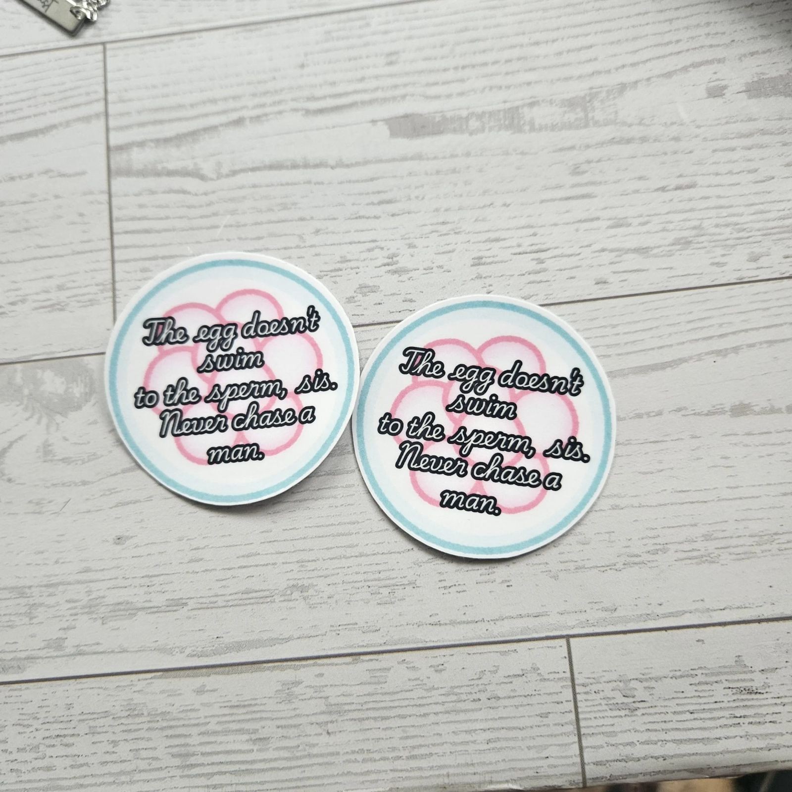 Feminist Egg Vinyl Sticker The Egg Doesn't Swim Quote Decal Feminist Egg Vinyl Sticker The Egg Doesn't Swim Quote Decal β Say It Louder β Handmade by ShesSoCrafty Goods