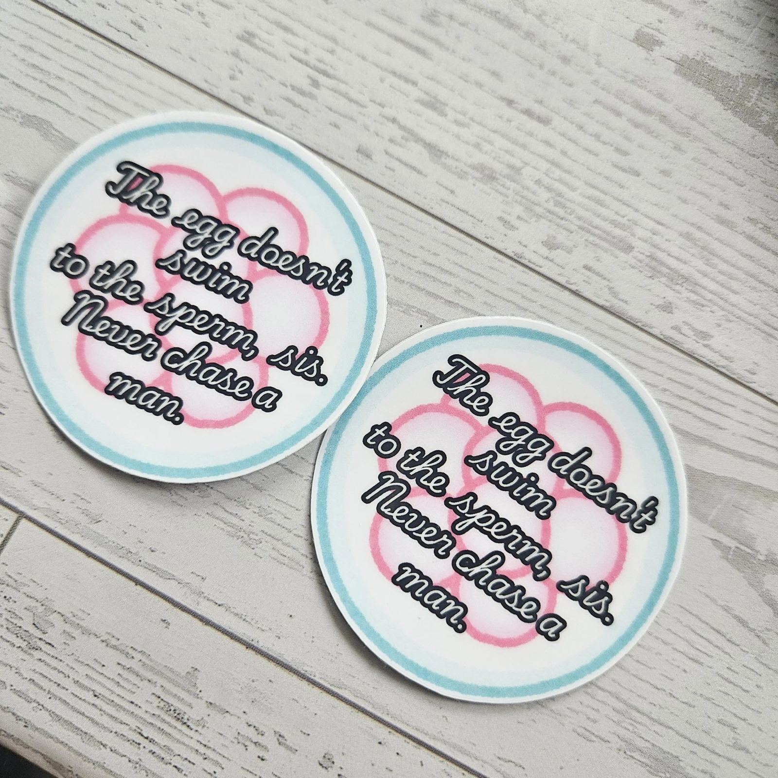 Feminist Egg Vinyl Sticker The Egg Doesn't Swim Quote Decal Feminist Egg Vinyl Sticker The Egg Doesn't Swim Quote Decal β Say It Louder β Handmade by ShesSoCrafty Goods