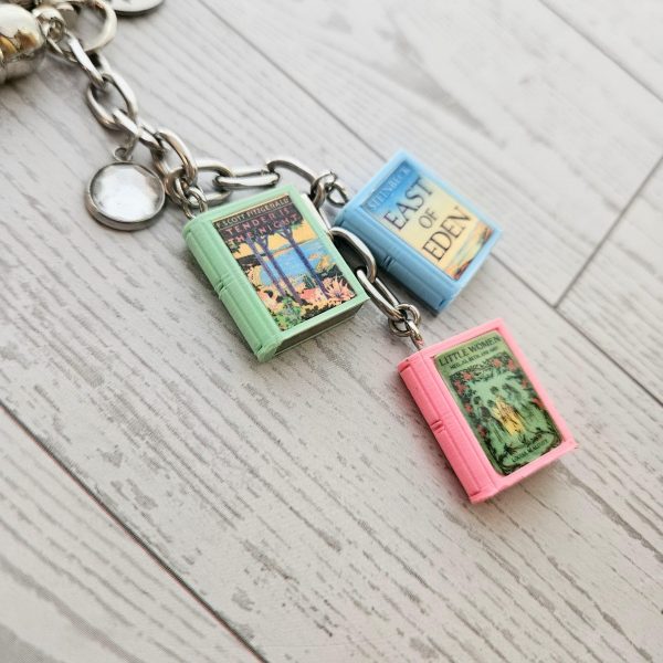 il_fullxfull.8179533764_g0dx Book Bag Charm Set of 3, Custom Cover BookTok Keychain, Engraved Bookish Charm – Bookish – Handmade by ShesSoCrafty Goods