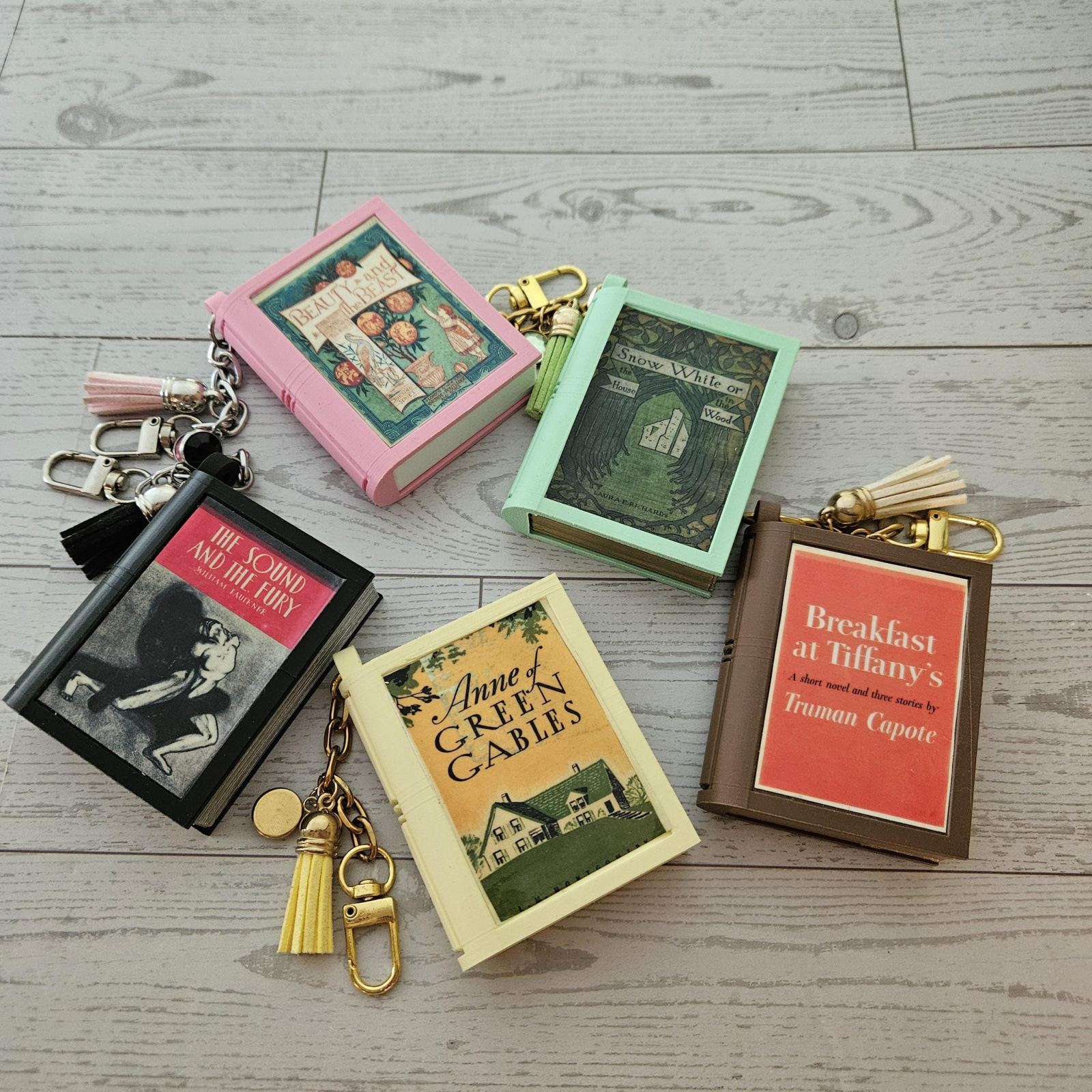 Book Bag Charm Keychain — Large Custom Literary BookTok Charm Book Bag Charm Keychain — Large Custom Literary BookTok Charm – Bookish – Handmade by ShesSoCrafty Goods