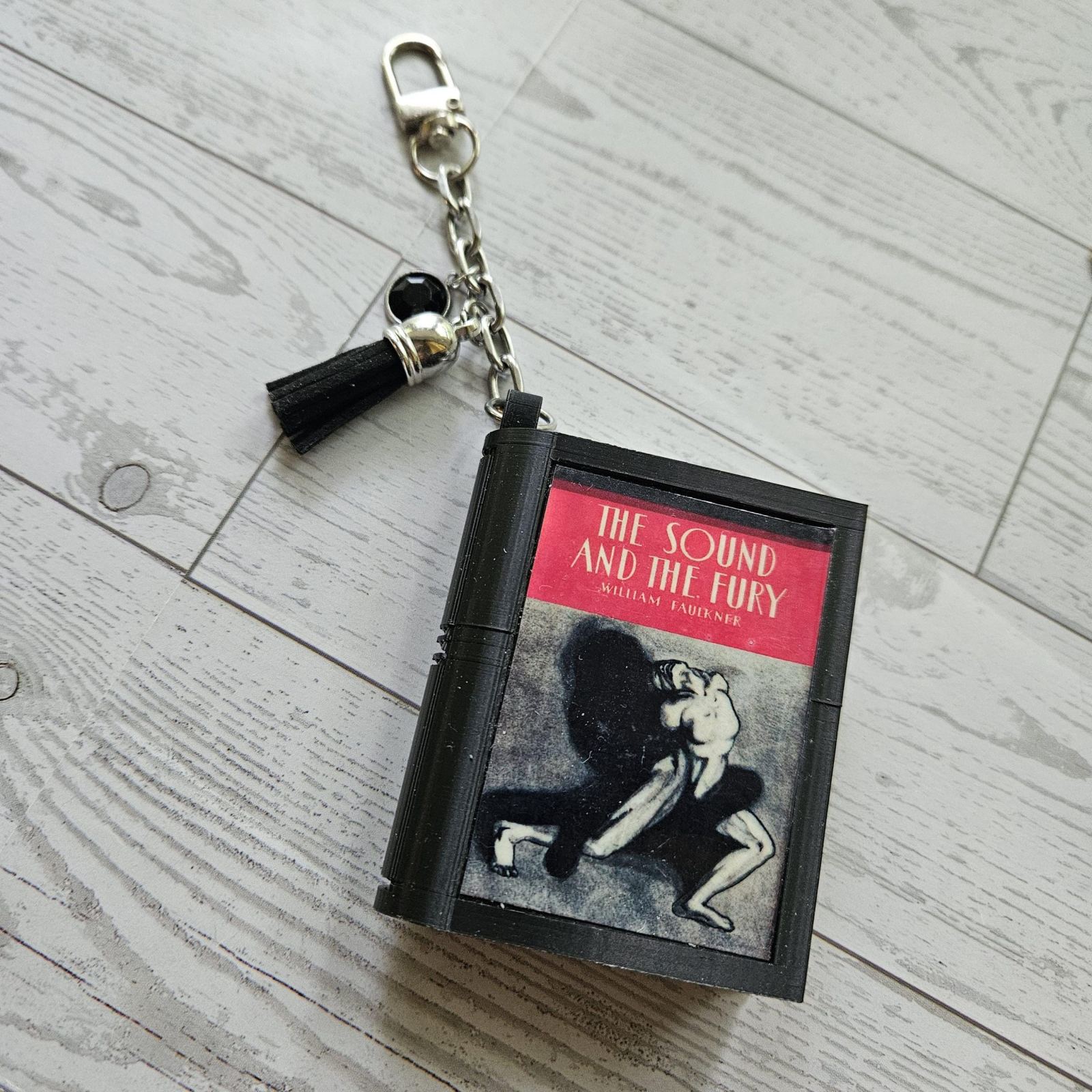 Book Bag Charm Keychain — Large Custom Literary BookTok Charm Book Bag Charm Keychain — Large Custom Literary BookTok Charm – Bookish – Handmade by ShesSoCrafty Goods