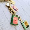 il_fullxfull.8227466747_dh55 Book Bag Charm Set of 3, Custom Cover BookTok Keychain, Engraved Bookish Charm – Bookish – Handmade by ShesSoCrafty Goods