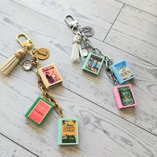 il_fullxfull.8227528147_a2pu Book Bag Charm Set of 3, Custom Cover BookTok Keychain, Engraved Bookish Charm – Bookish – Handmade by ShesSoCrafty Goods