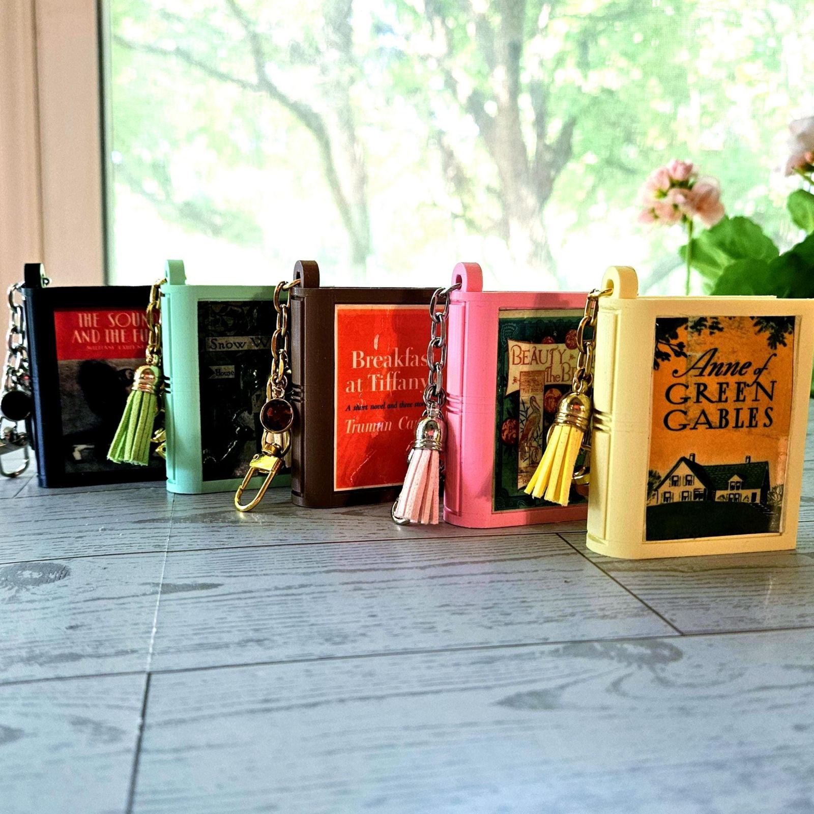 Book Bag Charm Keychain — Large Custom Literary BookTok Charm Book Bag Charm Keychain — Large Custom Literary BookTok Charm – Bookish – Handmade by ShesSoCrafty Goods