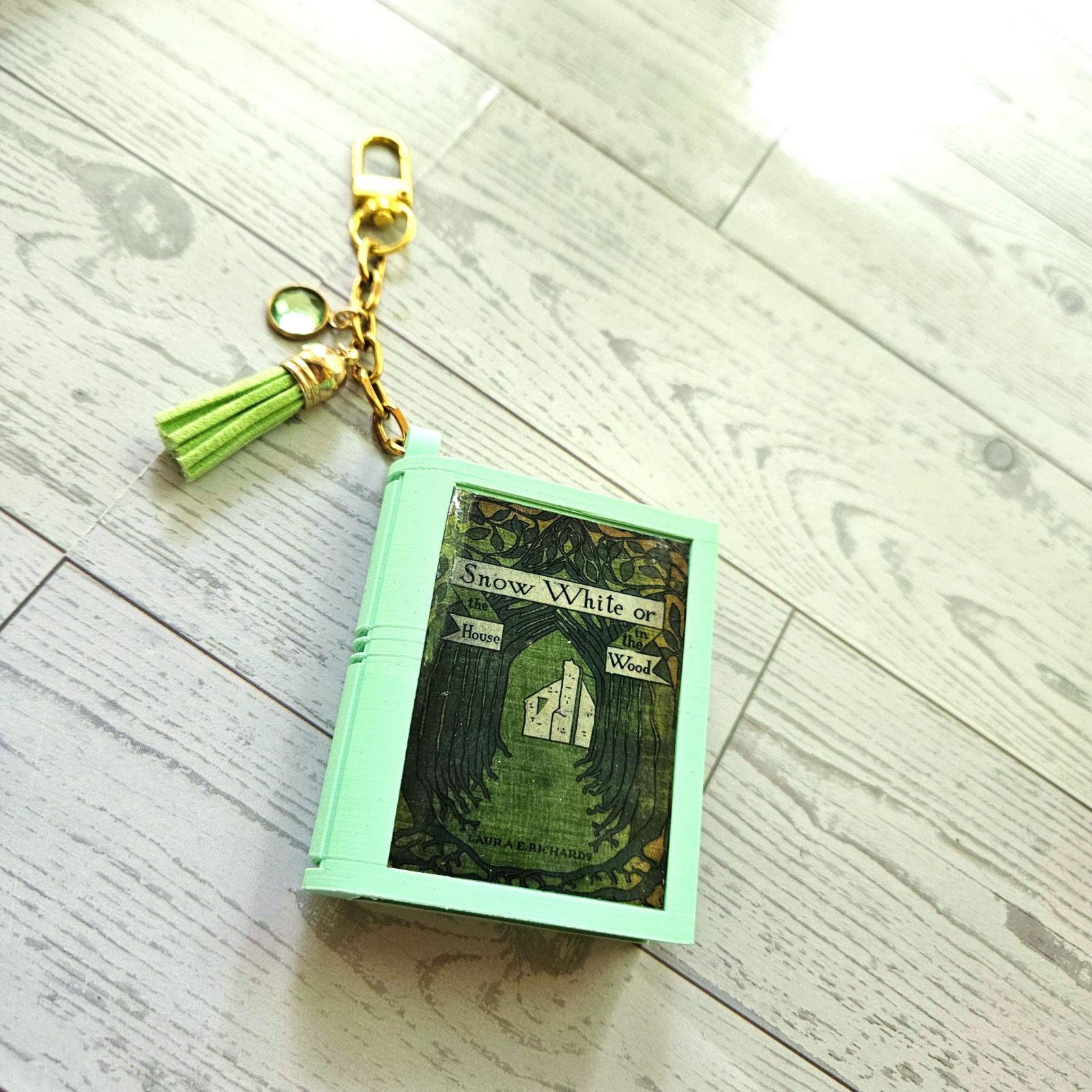 Book Bag Charm Keychain — Large Custom Literary BookTok Charm Book Bag Charm Keychain — Large Custom Literary BookTok Charm – Bookish – Handmade by ShesSoCrafty Goods