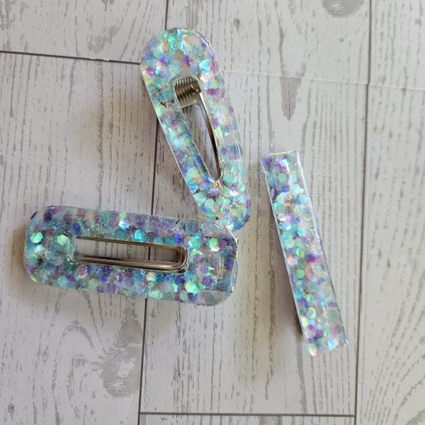 il_fullxfull.8300564815_shtt Disco Confetti Resin Hair Clips Set, Chunky Glitter Alligator Clips – Uncategorized – Handmade by ShesSoCrafty Goods