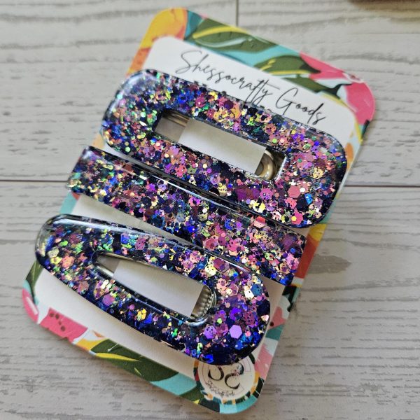 il_fullxfull.8300577153_cilx Disco Confetti Resin Hair Clips Set, Chunky Glitter Alligator Clips – Uncategorized – Handmade by ShesSoCrafty Goods