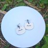 il_fullxfull.8405399788_spii Minimalist Cat Face Earrings, Stainless Steel Cat Lady Dangle Studs – Earrings – Handmade by ShesSoCrafty Goods
